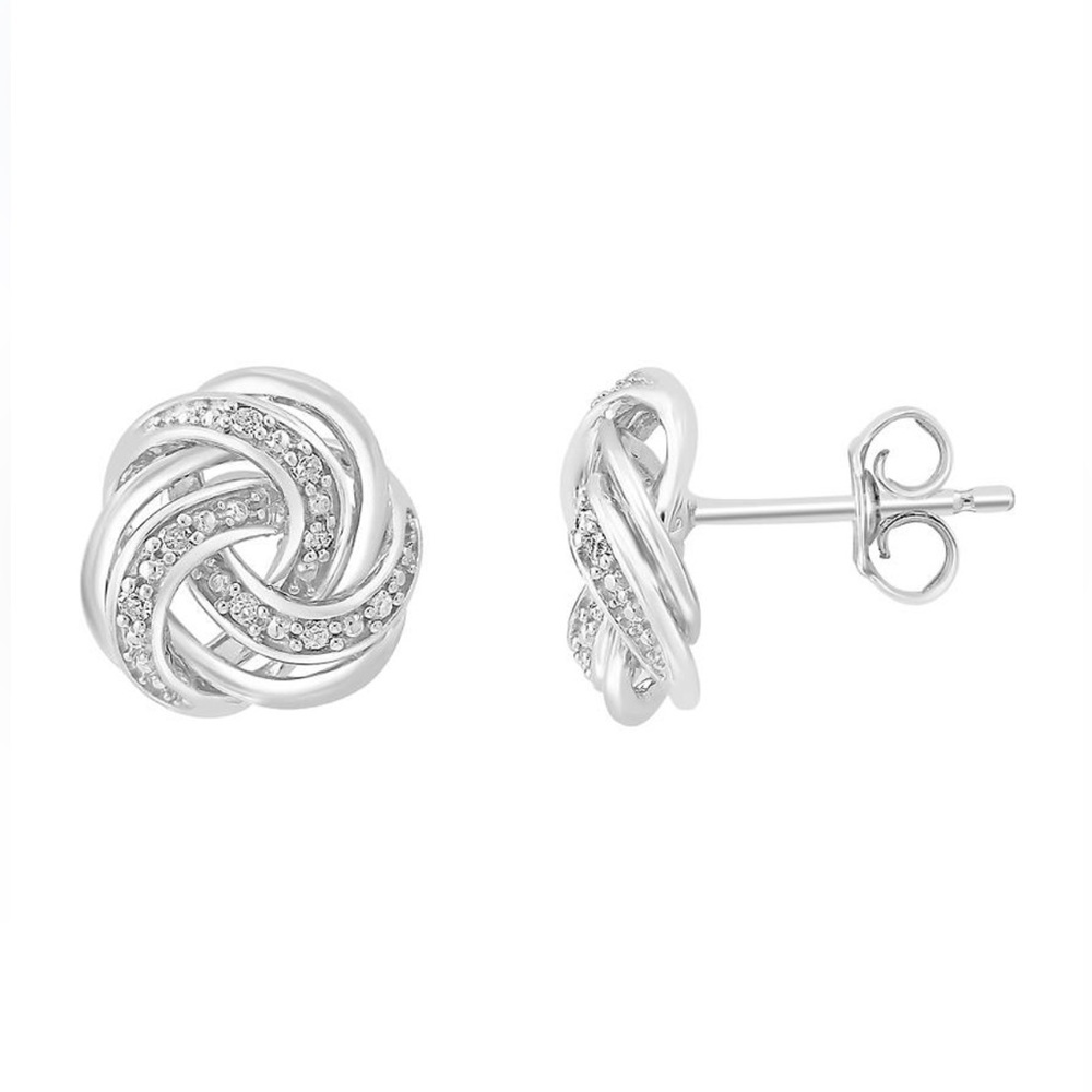 Effy Diamond Love Knot Earrings